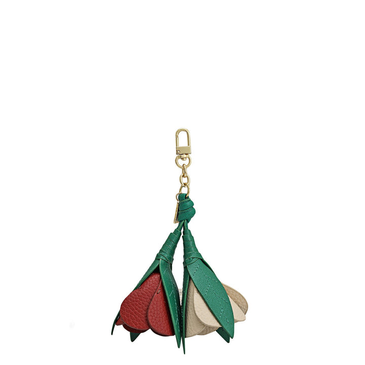 Wax Leather Bag Hanging - Green & Berry