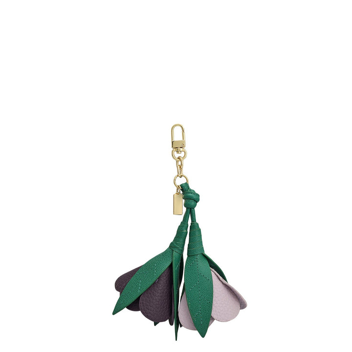 Wax Leather Bag Hanging - Green & Lilac