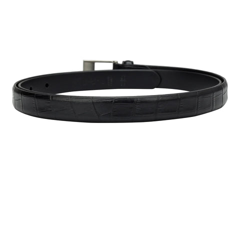 Formal Croco Leather Ladies Belt - Black