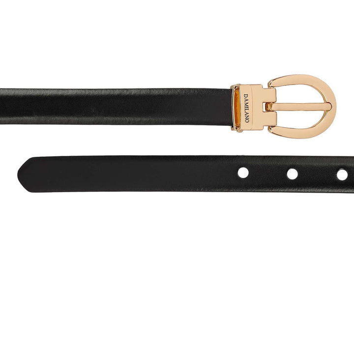 Formal Plain Leather Ladies Belt - Black & Cognac