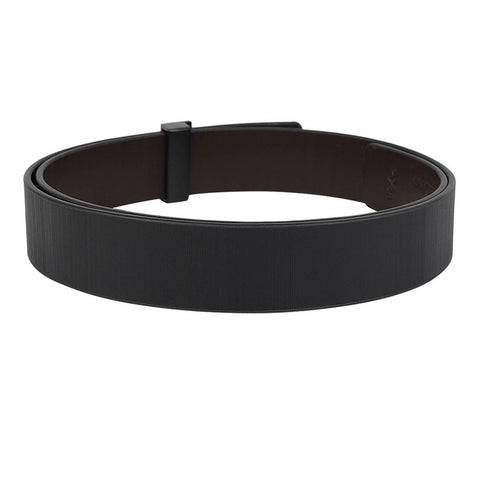 Semi Formal Aztec Leather Mens Belt - Black