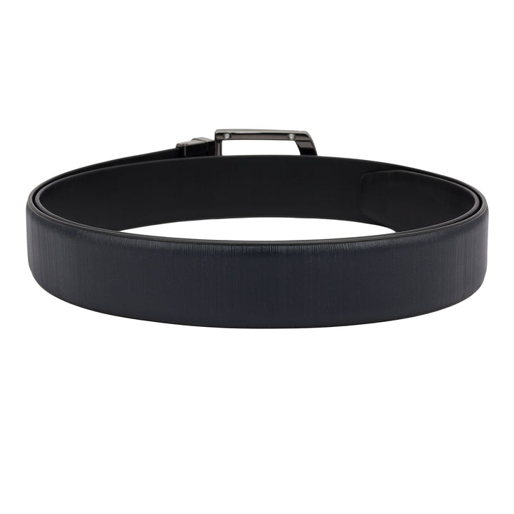 Semi Formal Aztec Leather Mens Belt - Navy & Black