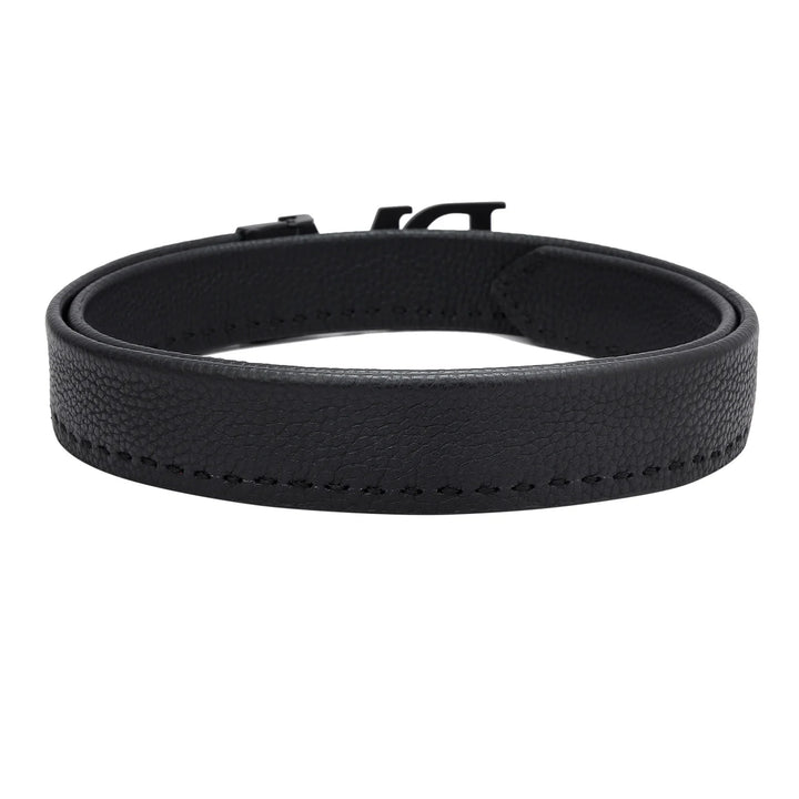 Casual Wax Leather Mens Belt - Black