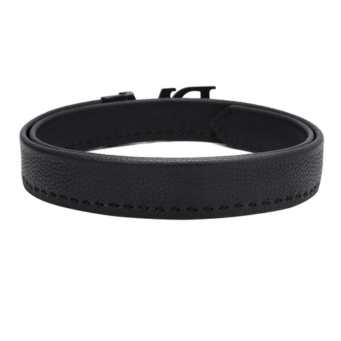 Casual Wax Leather Mens Belt - Black