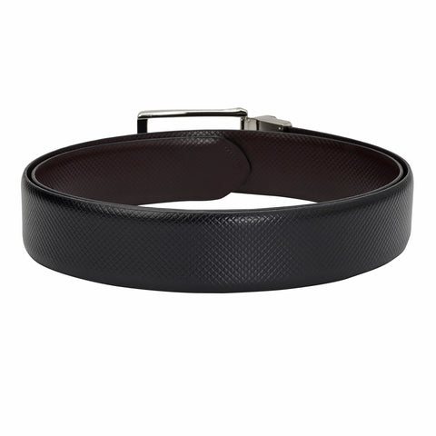 Casual Matrix Leather Mens Belt - Black & Brown