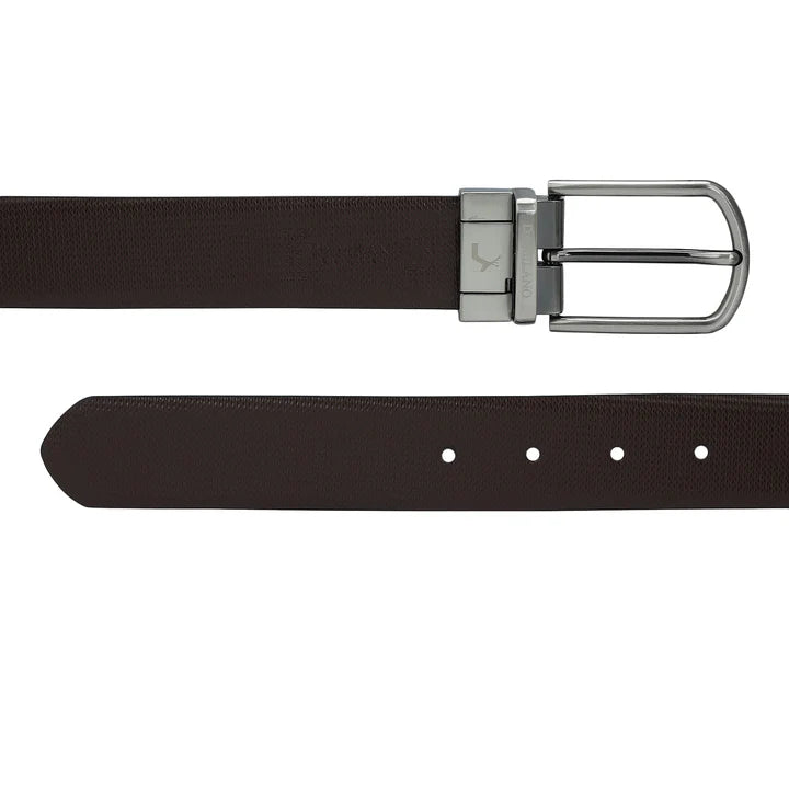 Formal Fish Leather Mens Belt - Black & Brown