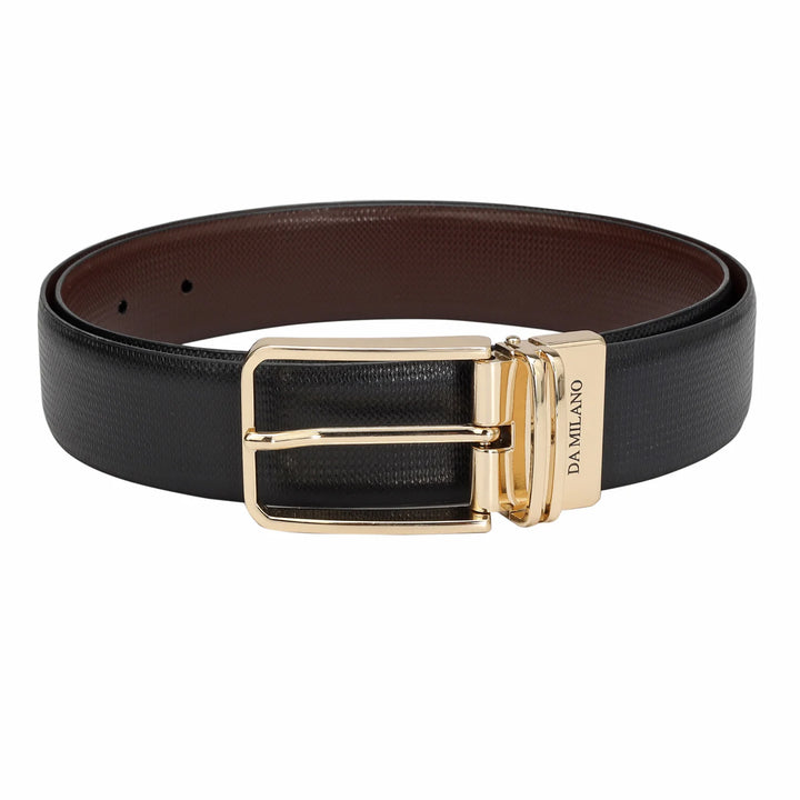 Casual Fish Leather Mens Belt - Black & Brown