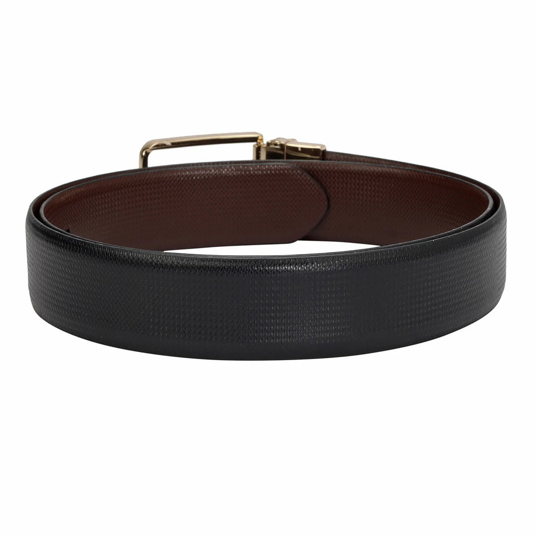 Casual Fish Leather Mens Belt - Black & Brown