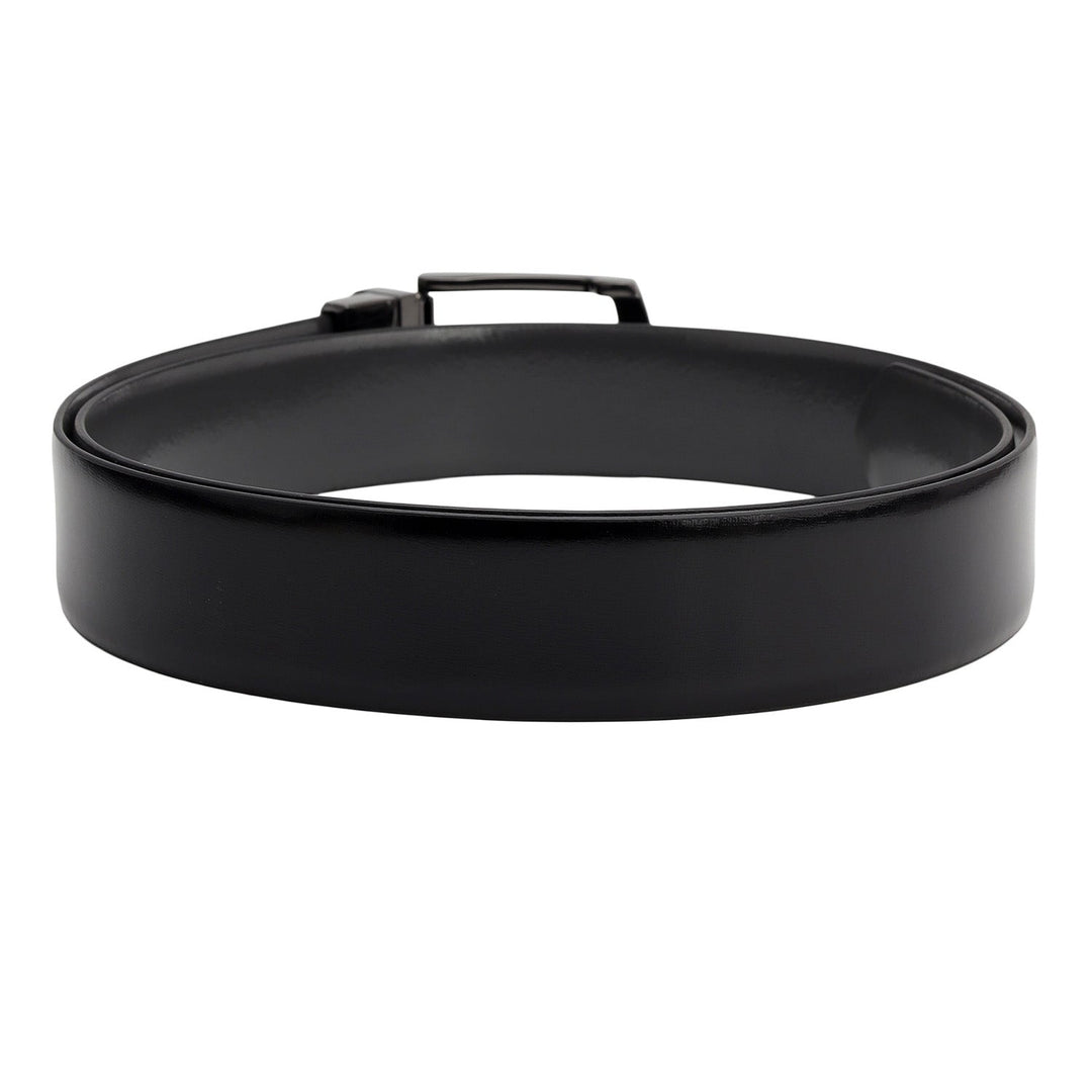 Semi Formal Aztec Leather Reversible Mens Belt - Black & Grey