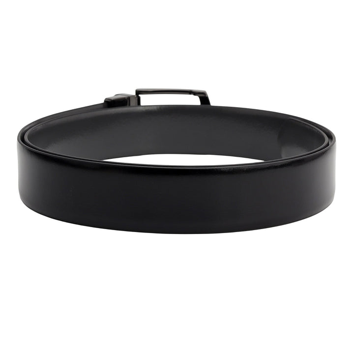 Semi Formal Aztec Leather Reversible Mens Belt - Black & Grey