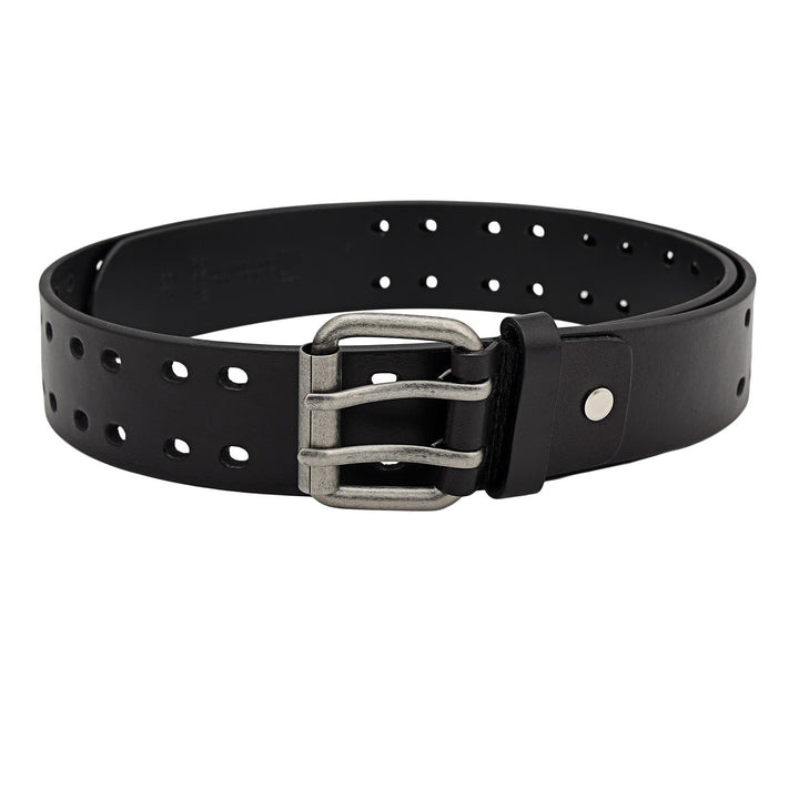 Casual Plain Leather Mens Belt - Black