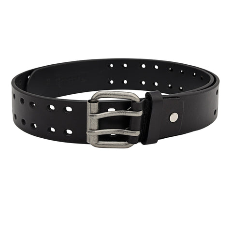 Casual Plain Leather Mens Belt - Black