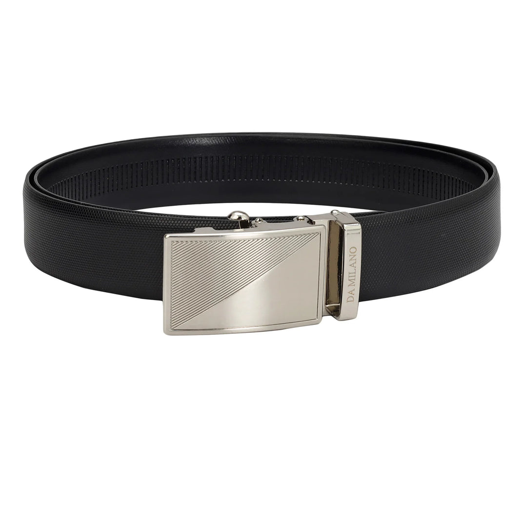 Formal Fish Leather Mens Belt - Black