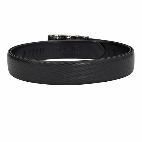 Formal Fish Leather Mens Belt - Black