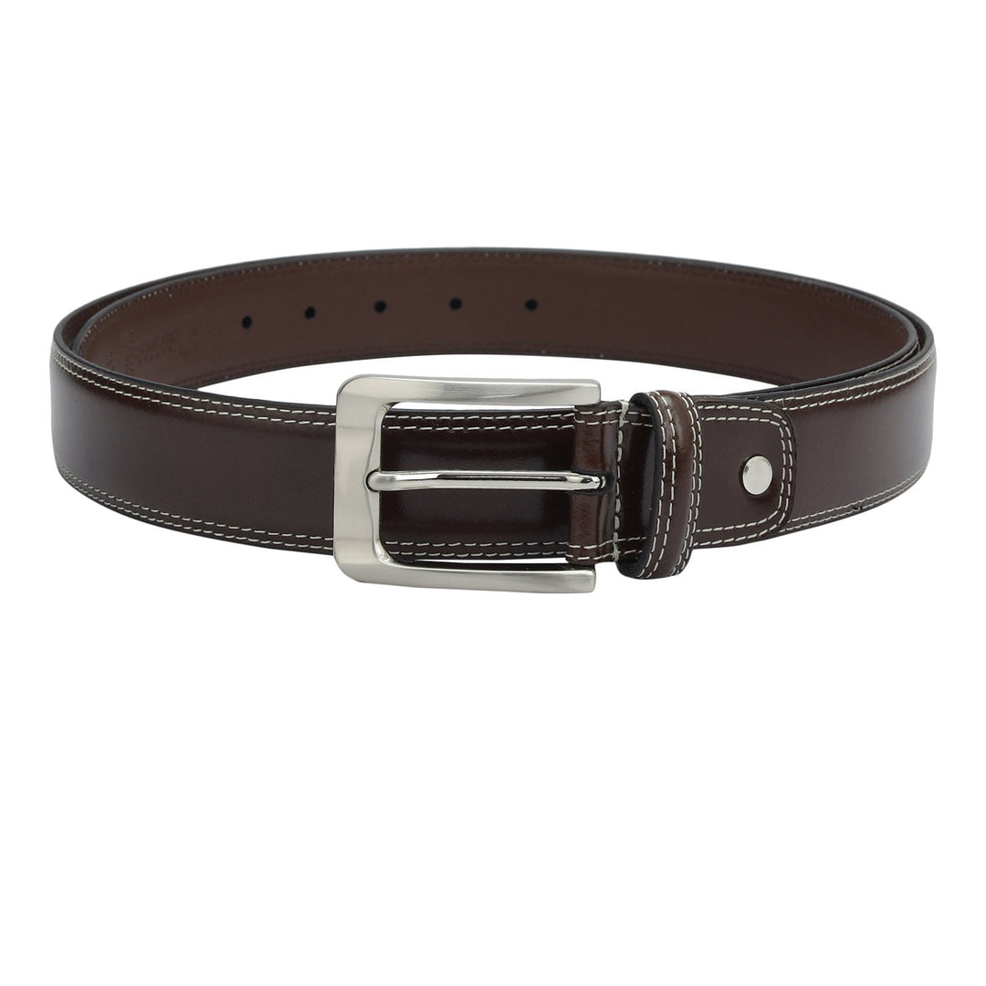 Casual Plain Leather Mens Belt