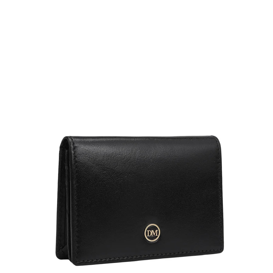 6 Slots Leather Card Case - Black