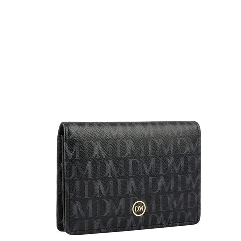 6 Slots Leather Card Case - Black