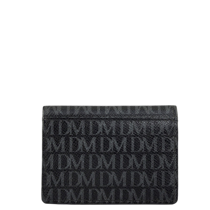 6 Slots Leather Card Case - Black