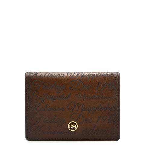 4 Slots Leather Card Case - Cognac