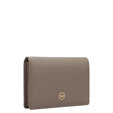 5 Slots Leather Card Case - Smoke Grey