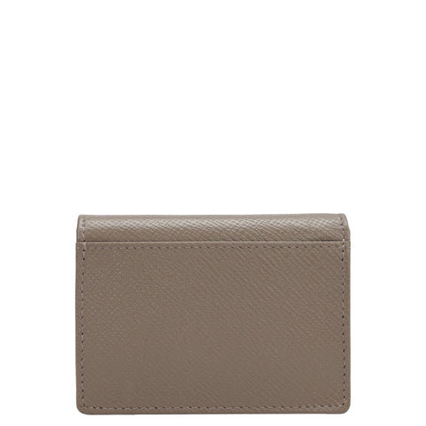 5 Slots Leather Card Case - Smoke Grey