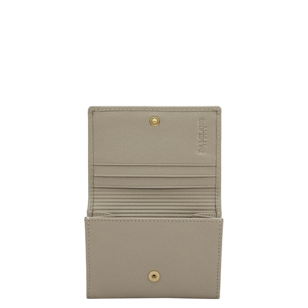 Franzy Leather Card Case - Chalk