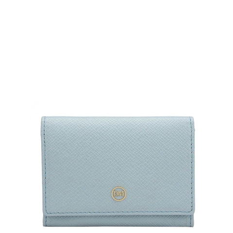 Franzy Leather Card Case - Cloud Blue