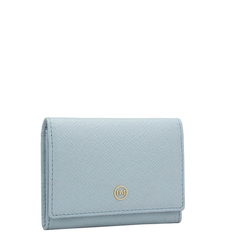 Franzy Leather Card Case - Cloud Blue