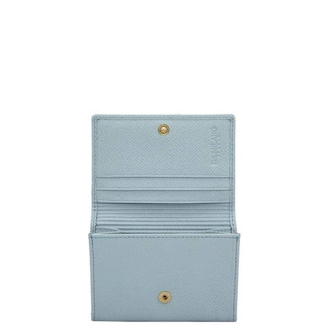 Franzy Leather Card Case - Cloud Blue