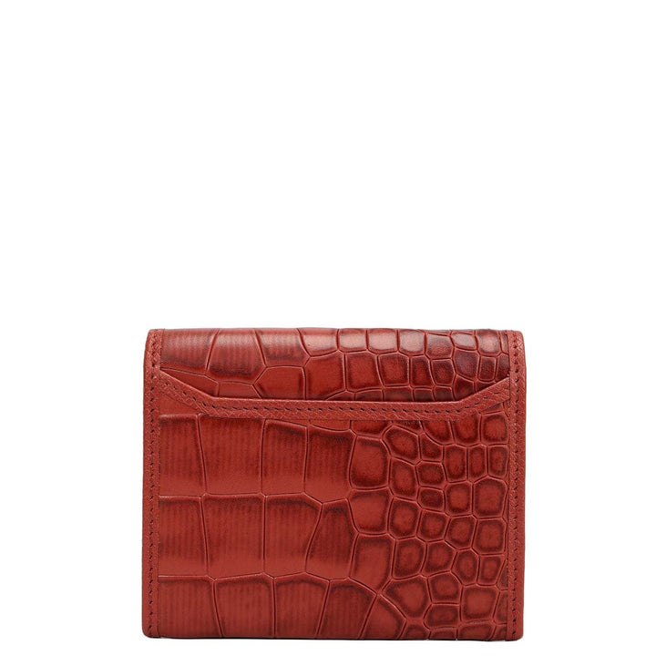 4 Slots Leather Card Case - Brick