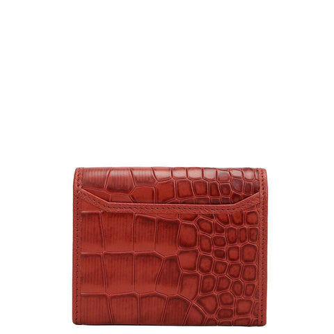 4 Slots Leather Card Case - Brick