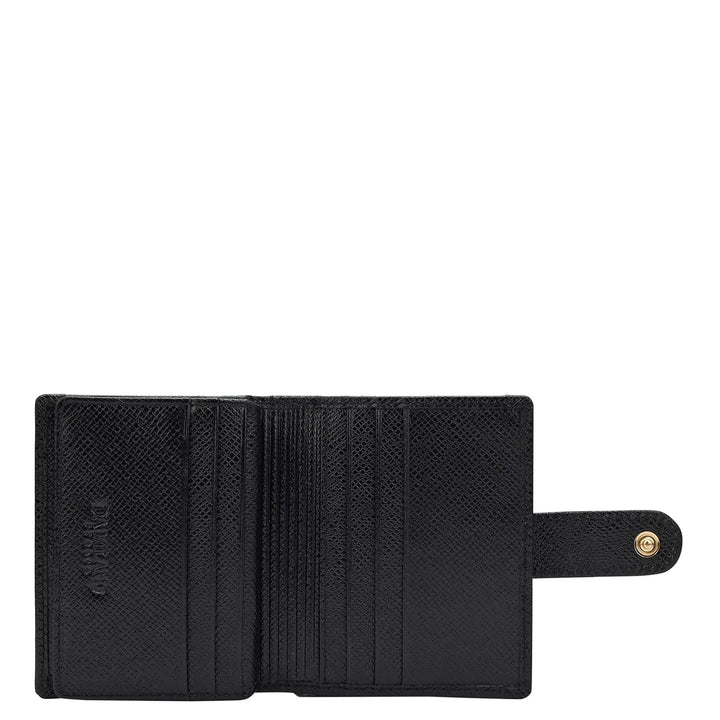 Croco Leather Card Case - Black