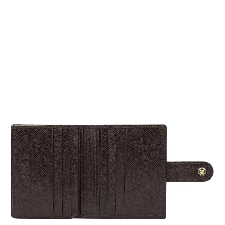 Croco Leather Card Case - Brown