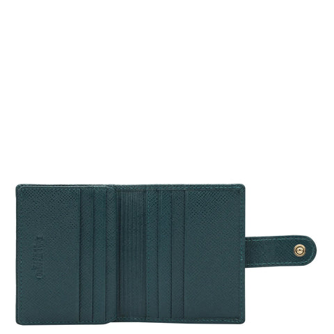 Croco Leather Card Case - Ocean