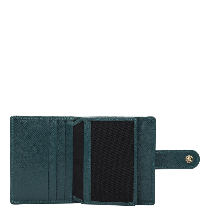 Croco Leather Card Case - Ocean