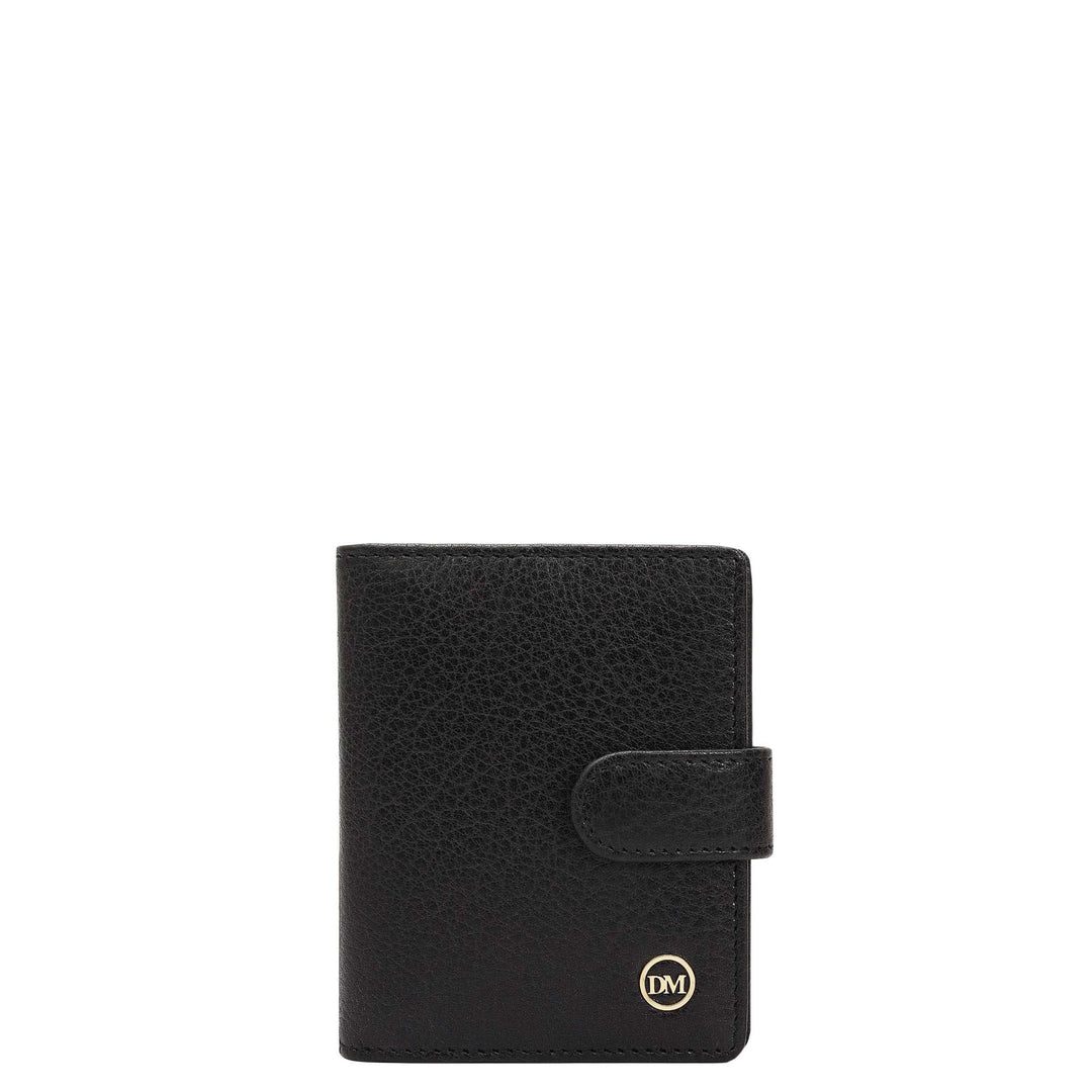 Multi Slot Leather Card Case - Black