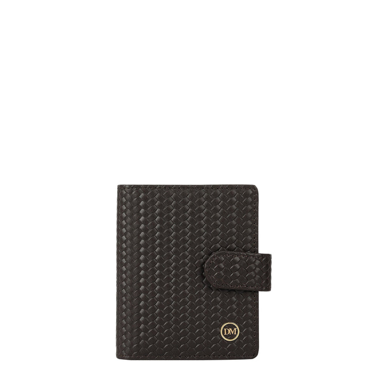 Multi Slot Leather Card Case - Brown