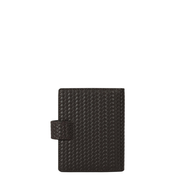 Multi Slot Leather Card Case - Brown