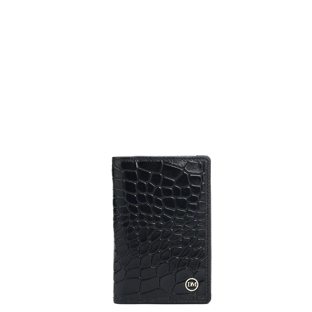 10 Slots Leather Card Case - Black