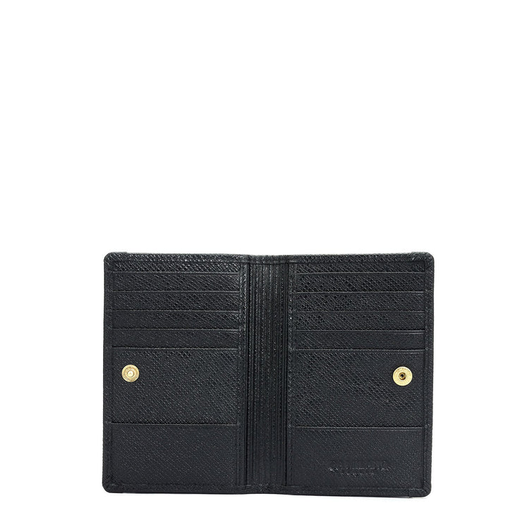 10 Slots Leather Card Case - Black