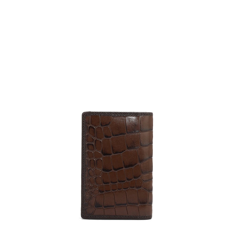 10 Slots Leather Card Case - Brown