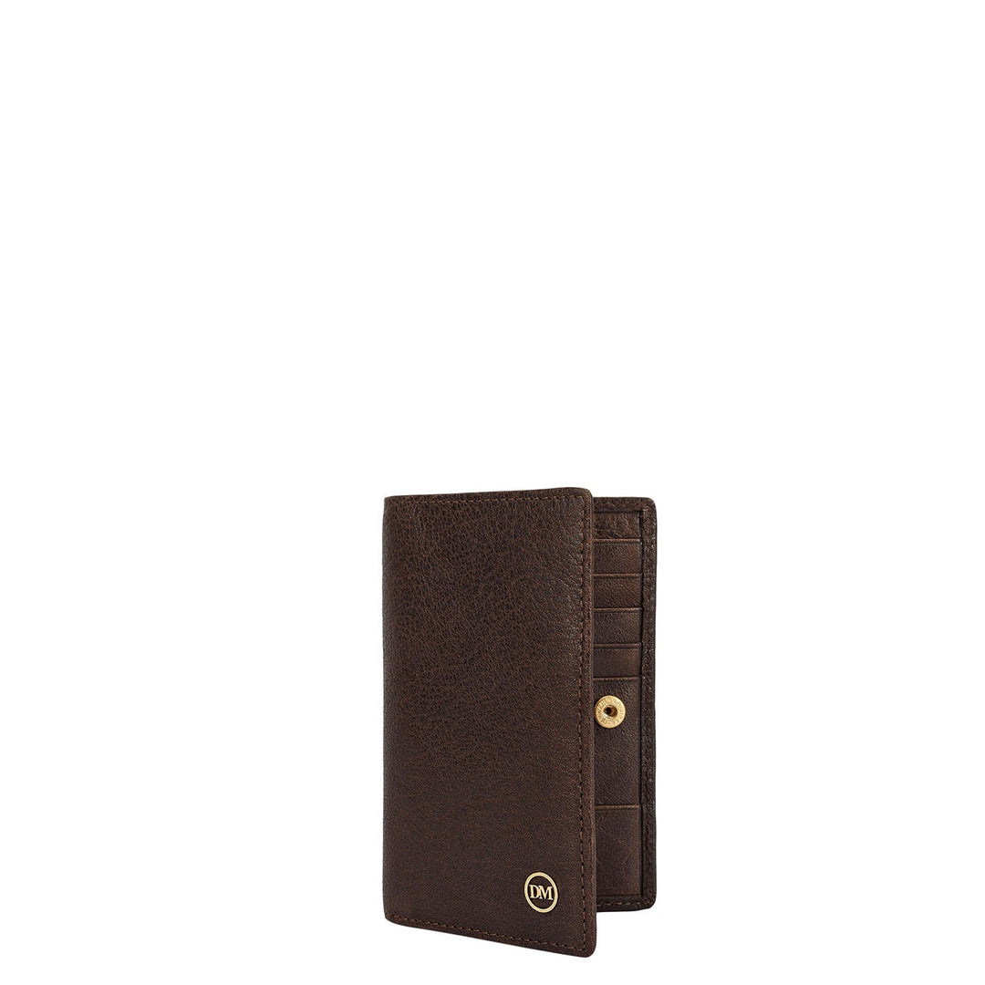 Multi Slot Leather Card Case - Brown