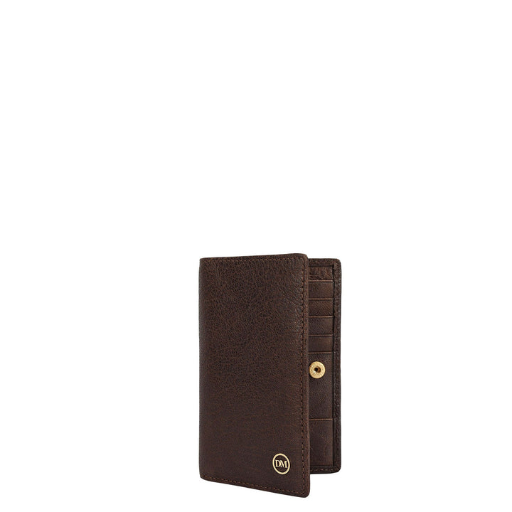 Multi Slot Leather Card Case - Brown