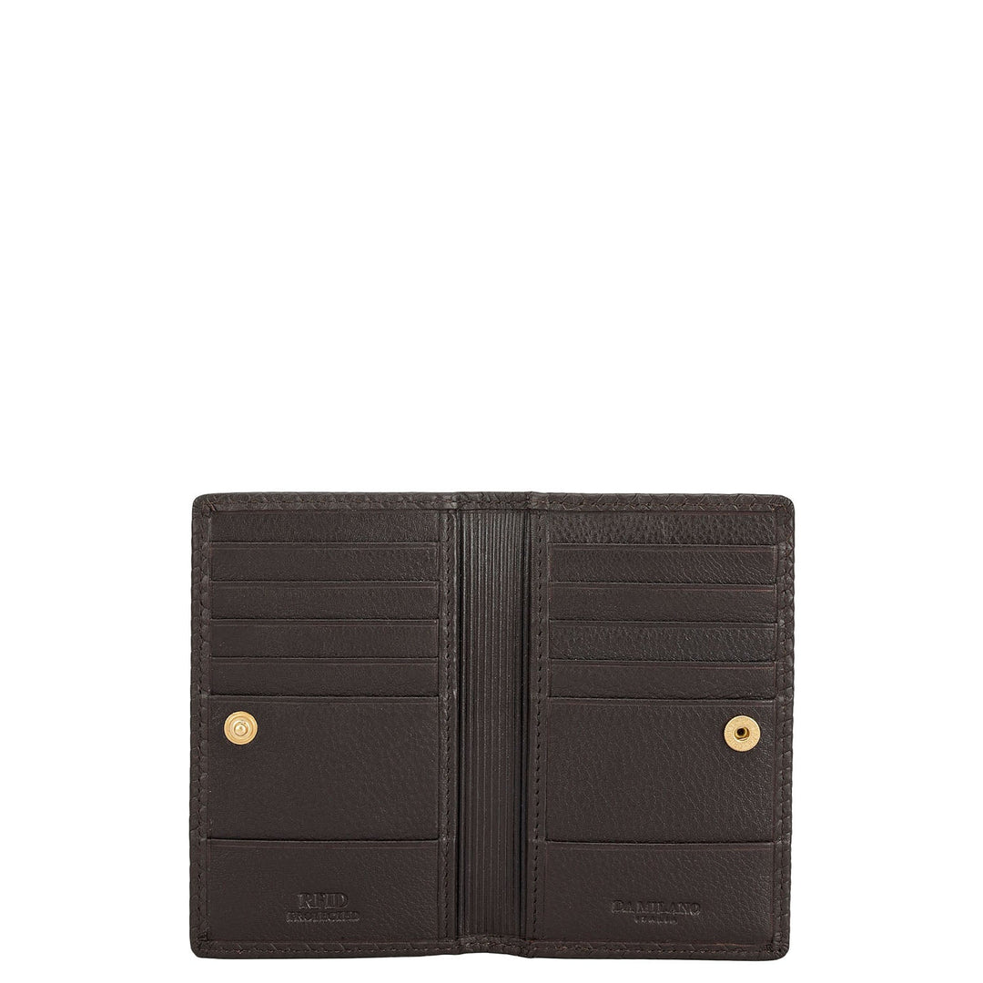 Multi Slot Leather Card Case - Brown