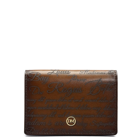 4 Slots Leather Card Case - Cognac