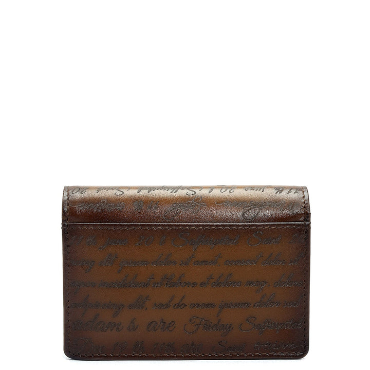 4 Slots Leather Card Case - Cognac