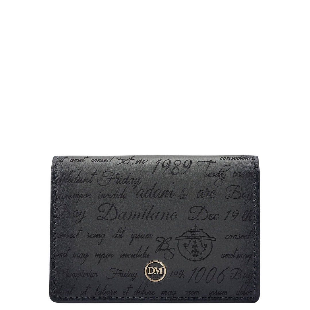 4 Slots Leather Card Case - Grey