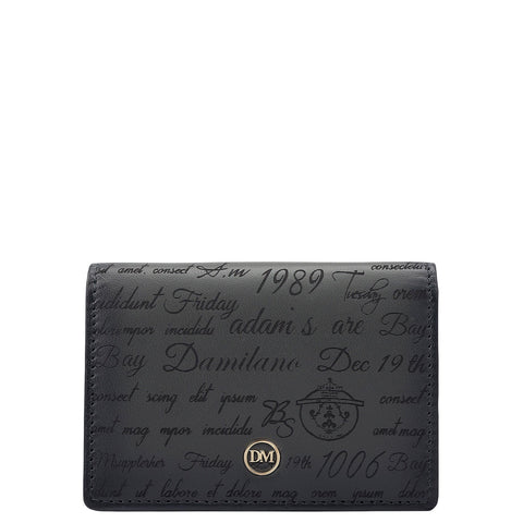 4 Slots Leather Card Case - Grey