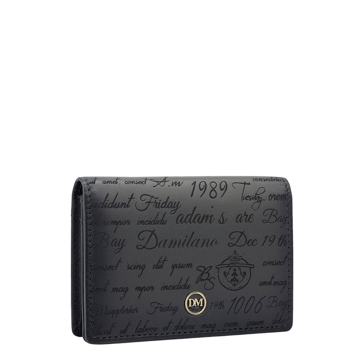 4 Slots Leather Card Case - Grey