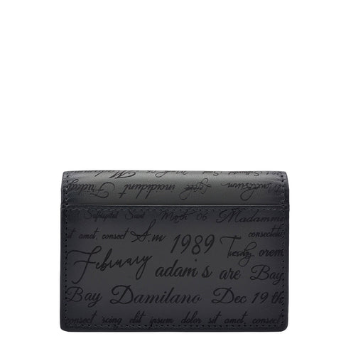 4 Slots Leather Card Case - Grey